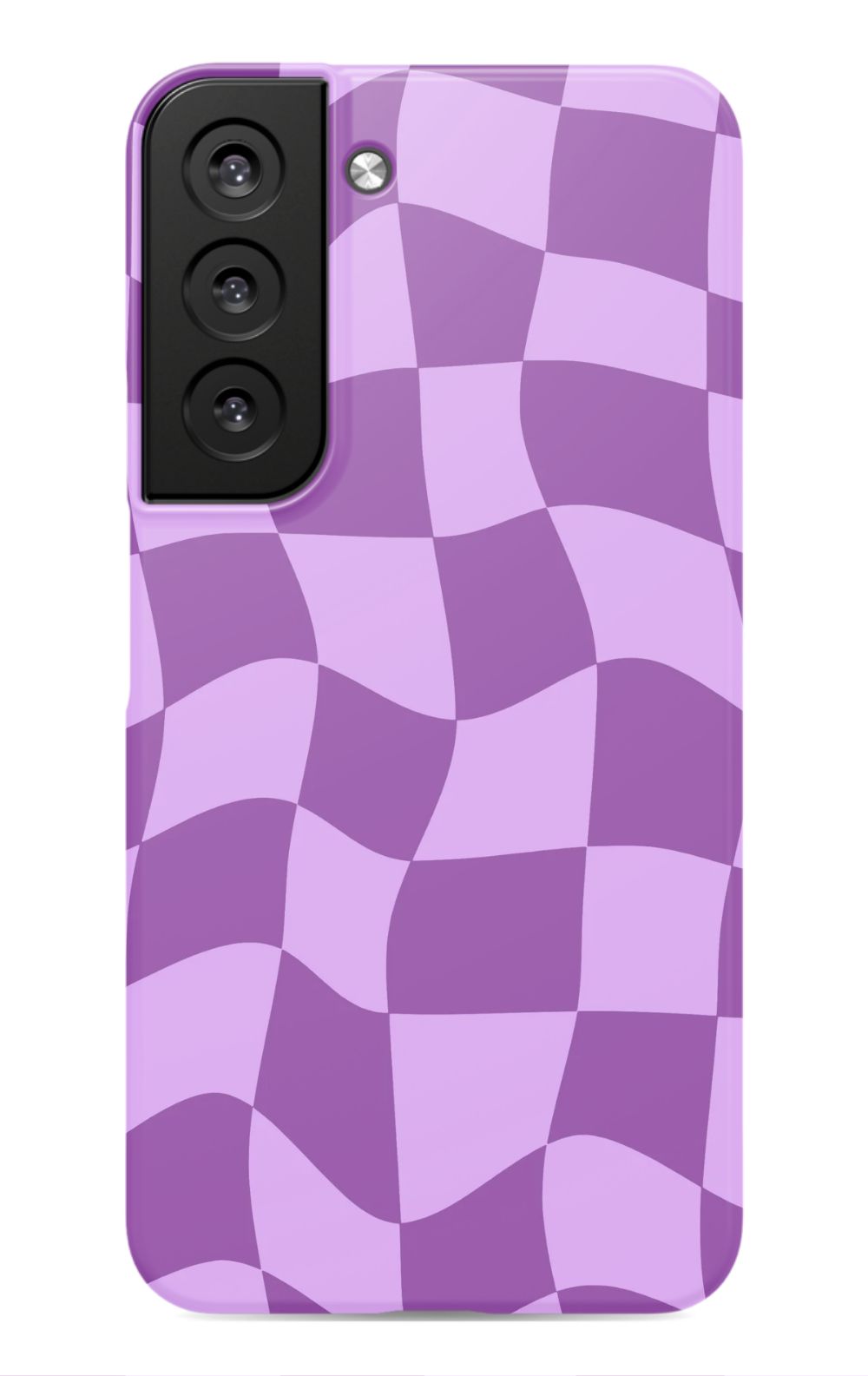 Purple Distorted Checkered Phone Case