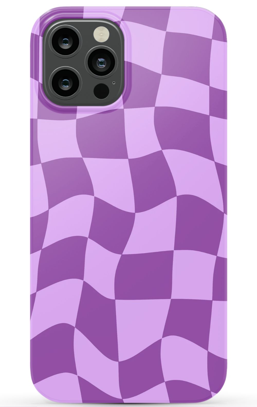 Purple Distorted Checkered Phone Case