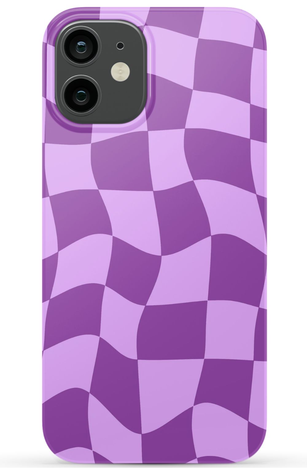 Purple Distorted Checkered Phone Case