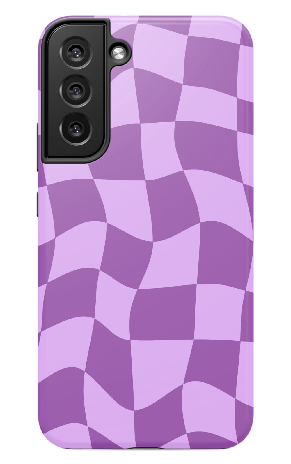Purple Distorted Checkered Phone Case