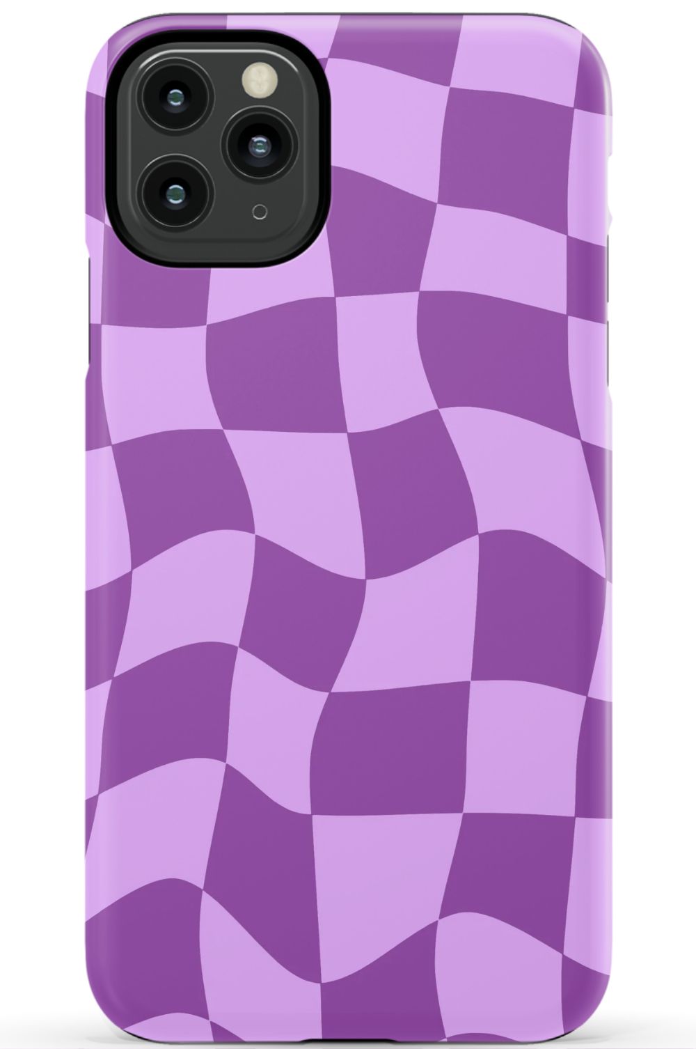 Purple Distorted Checkered Phone Case