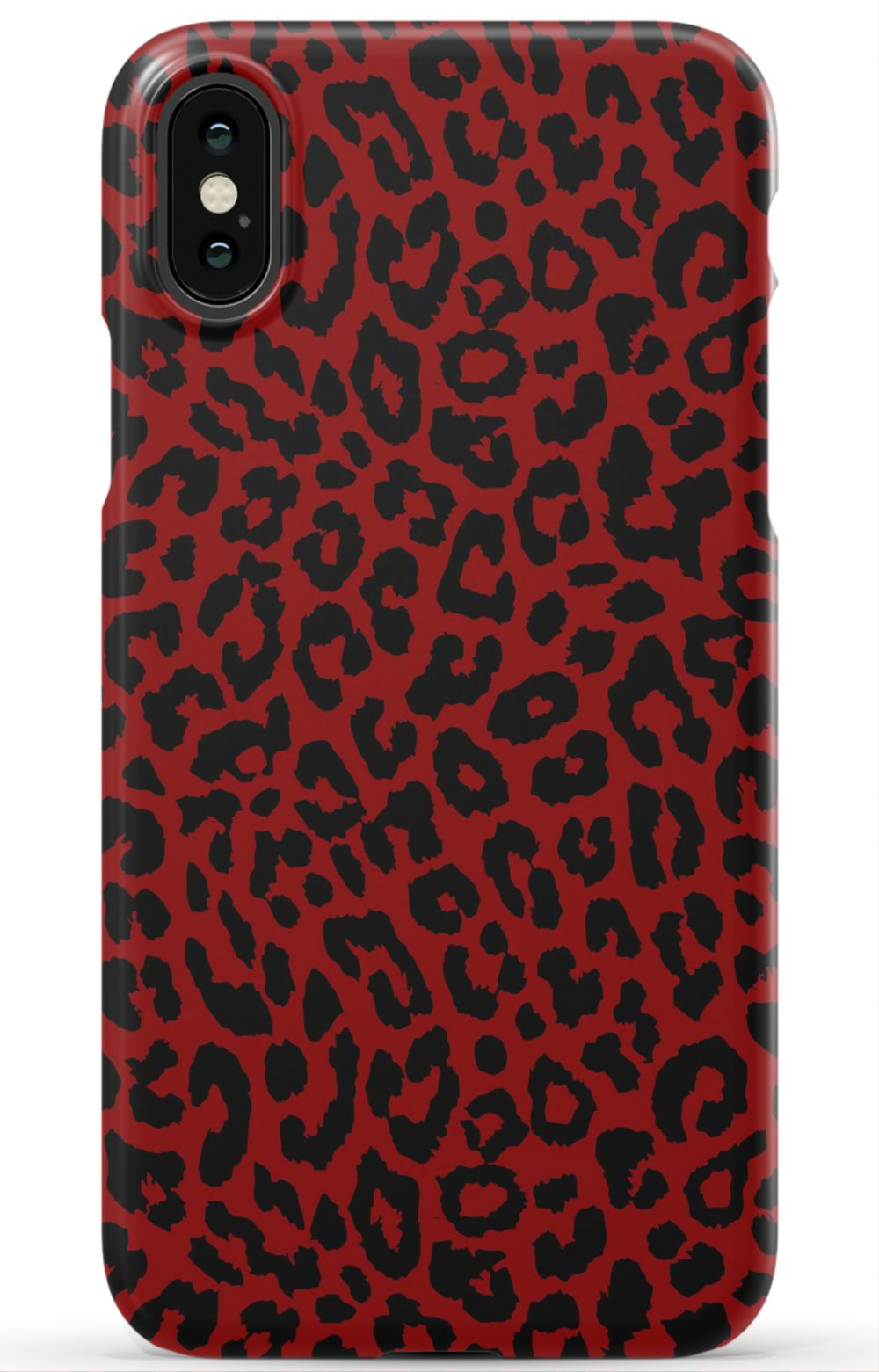 Red Leopard Print Phone Case