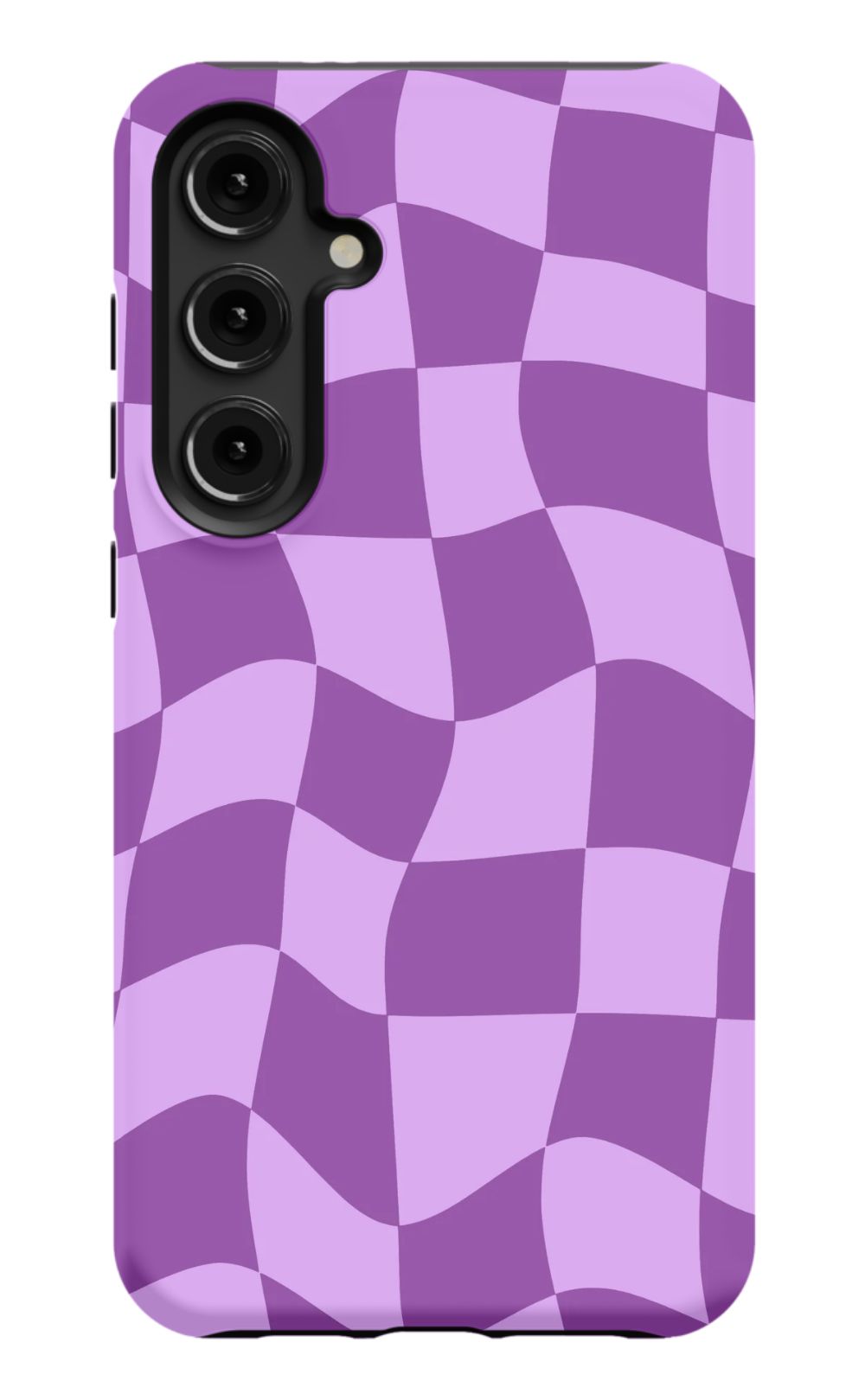 Purple Distorted Checkered Phone Case