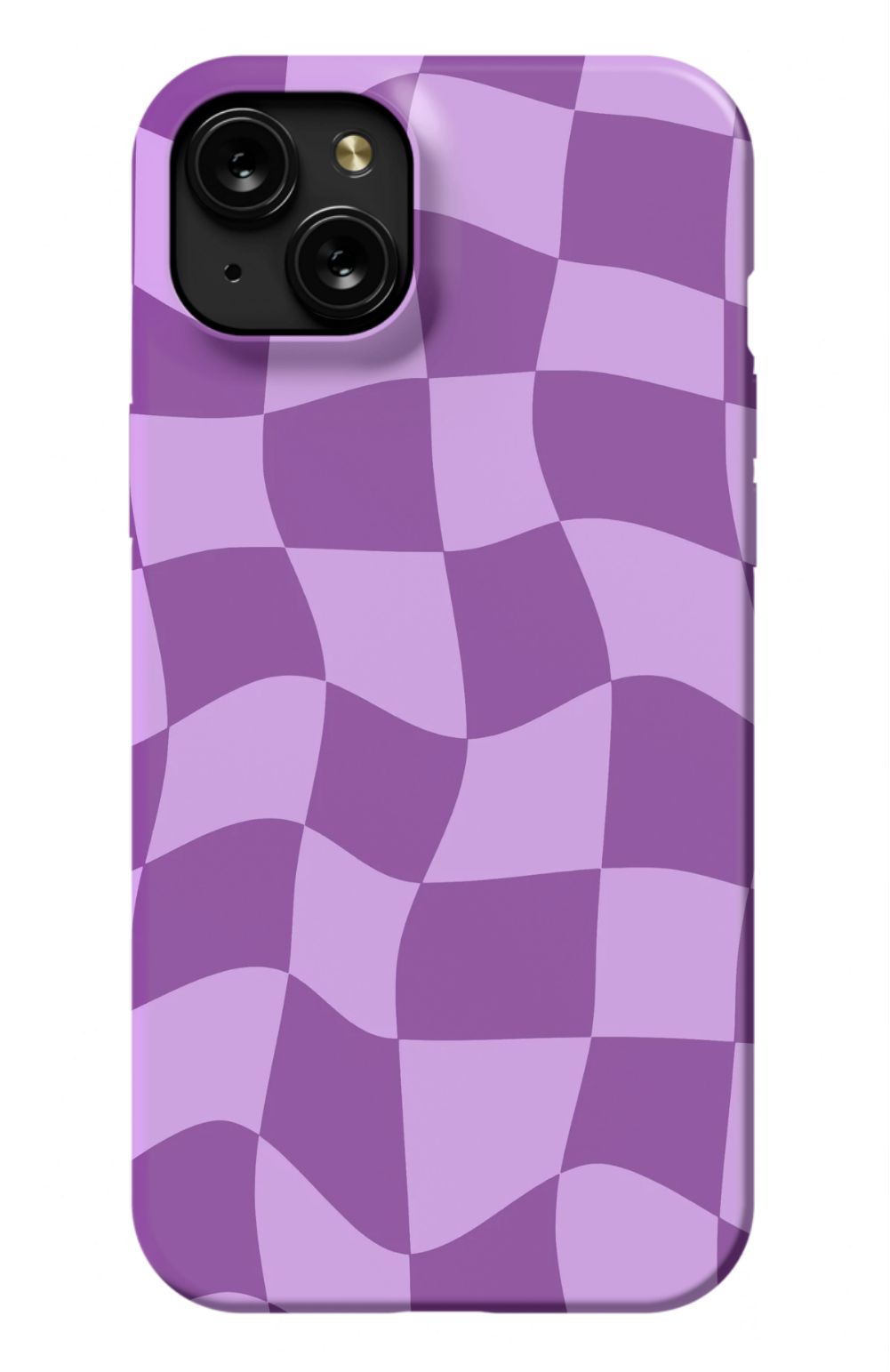 Purple Distorted Checkered Phone Case