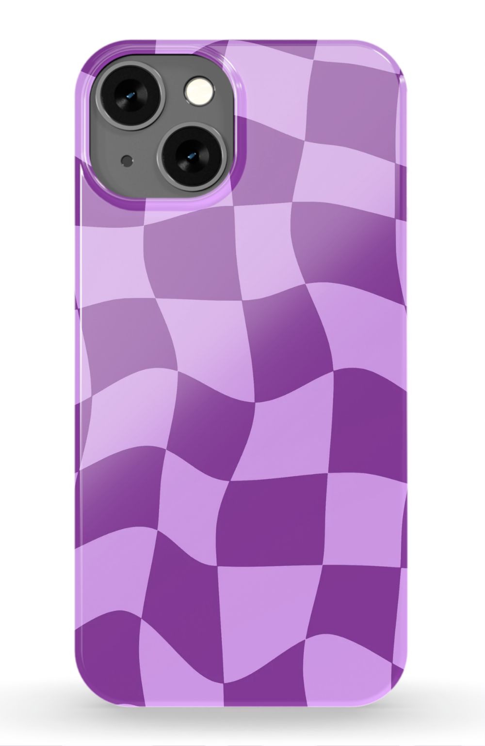 Purple Distorted Checkered Phone Case