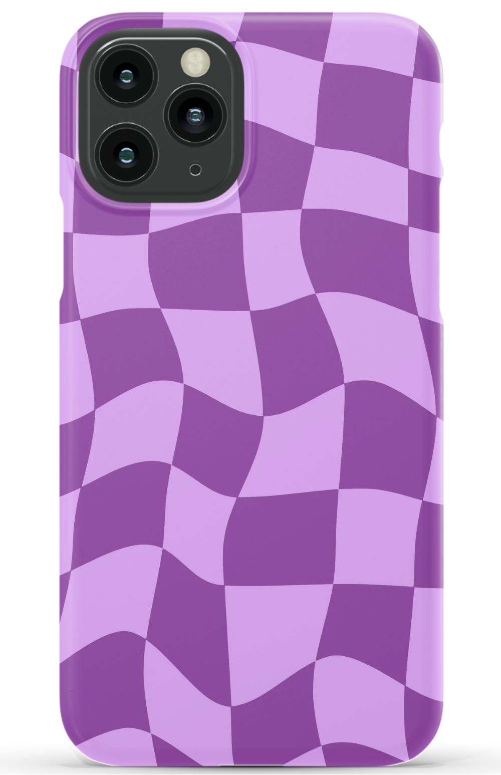 Purple Distorted Checkered Phone Case
