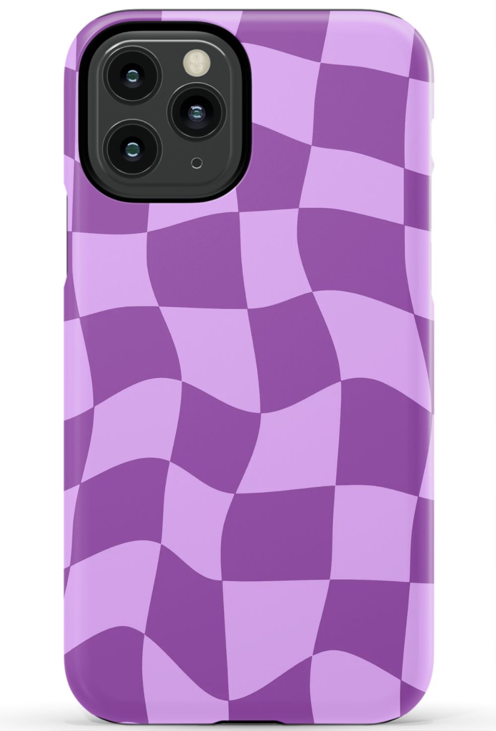 Purple Distorted Checkered Phone Case