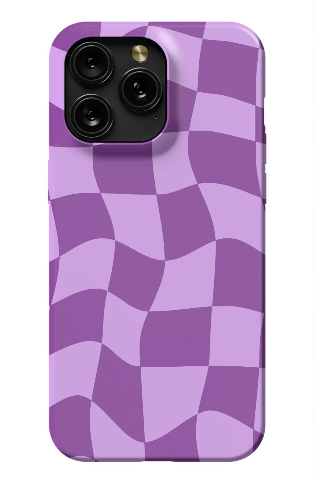 Purple Distorted Checkered Phone Case