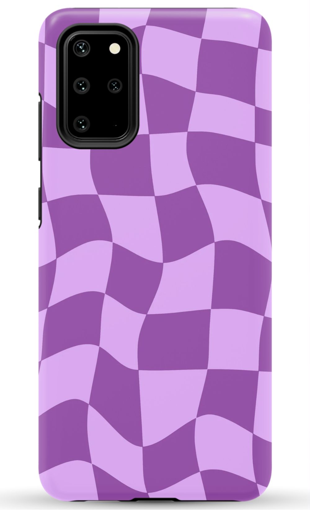 Purple Distorted Checkered Phone Case