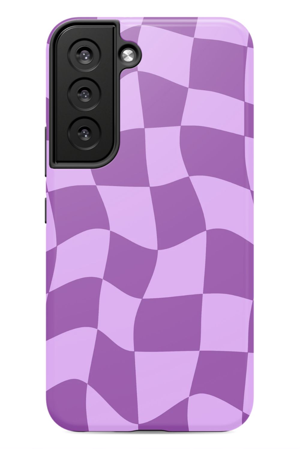 Purple Distorted Checkered Phone Case