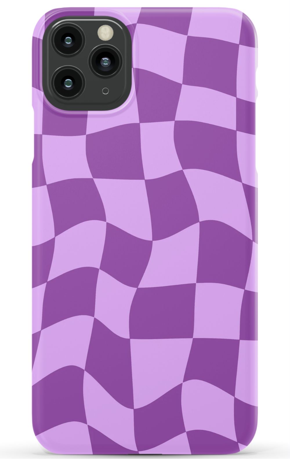 Purple Distorted Checkered Phone Case