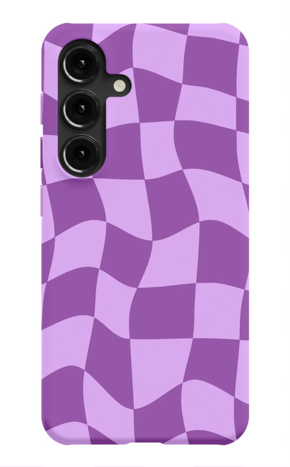 Purple Distorted Checkered Phone Case