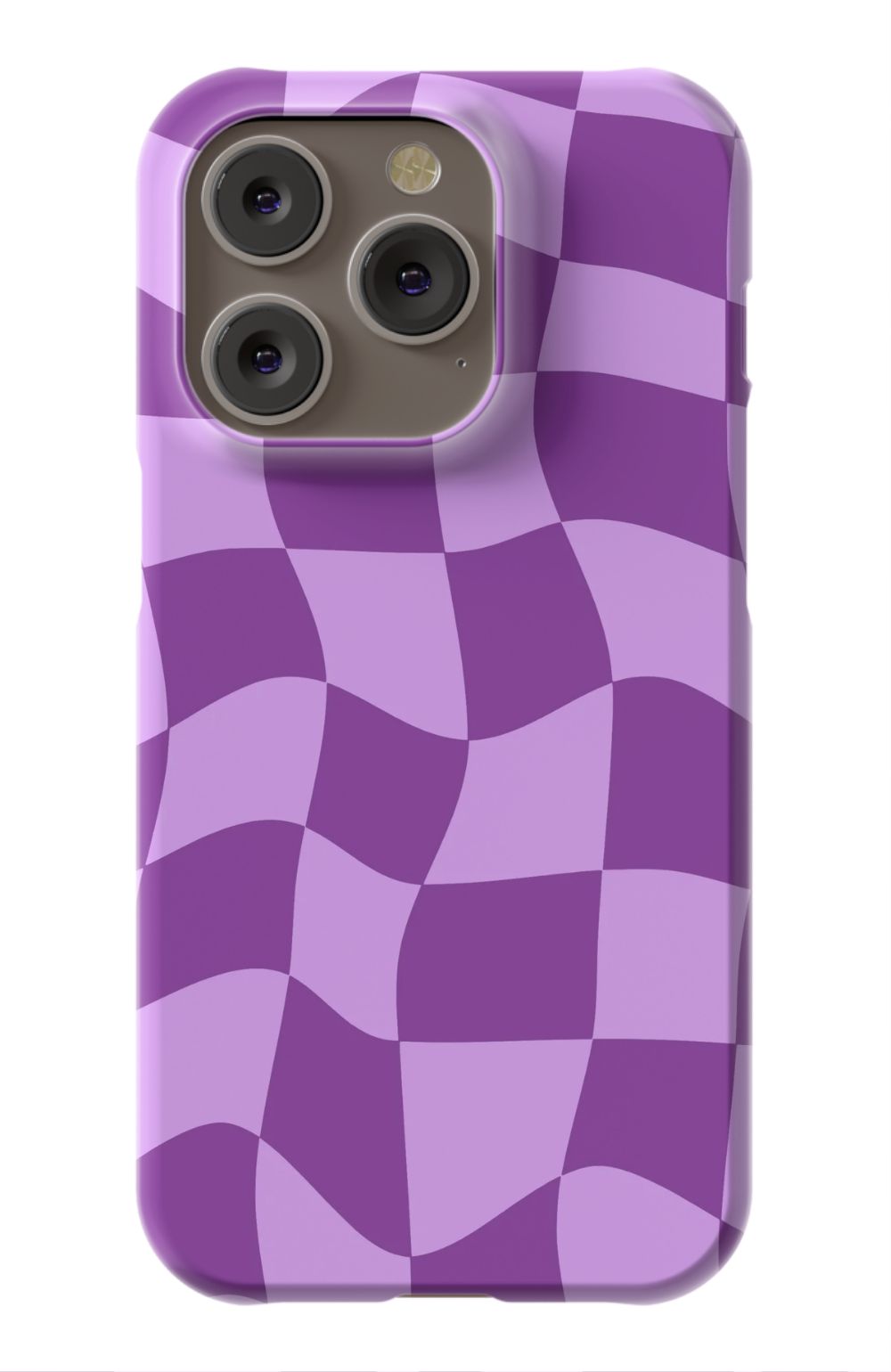 Purple Distorted Checkered Phone Case