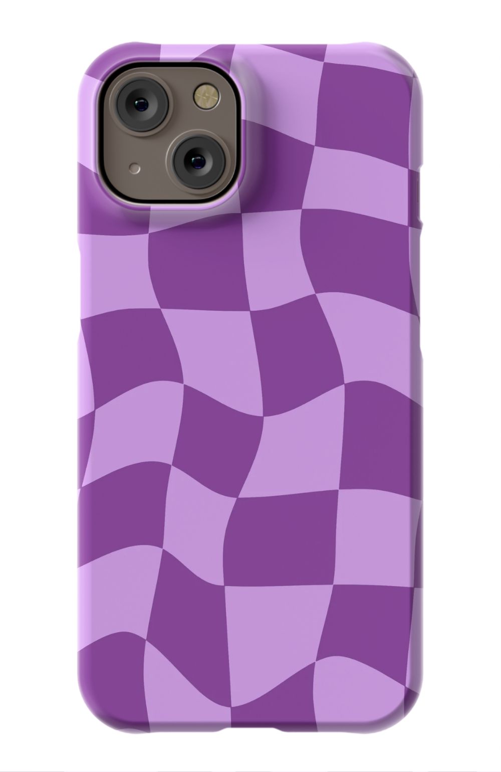 Purple Distorted Checkered Phone Case