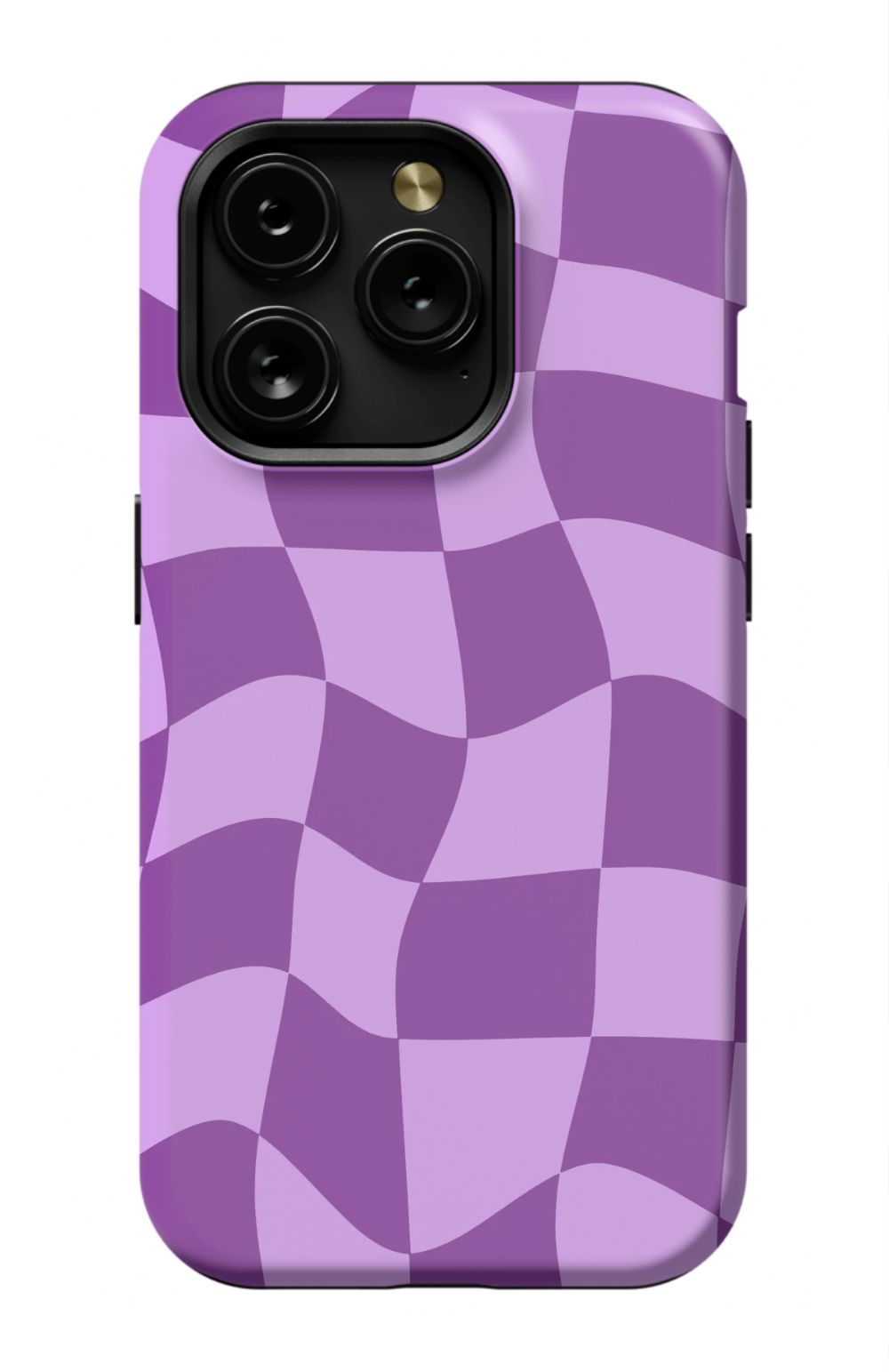 Purple Distorted Checkered Phone Case