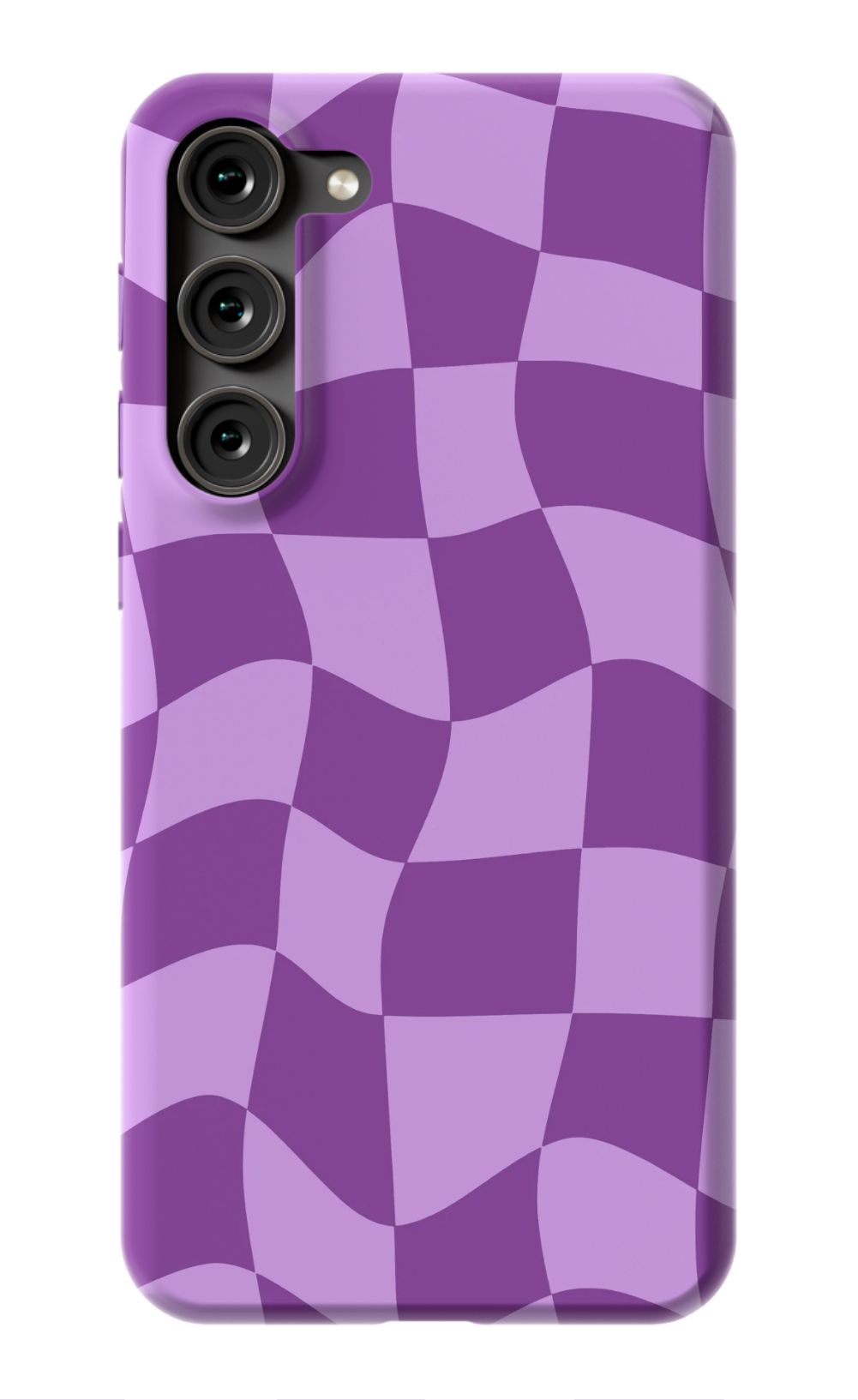 Purple Distorted Checkered Phone Case