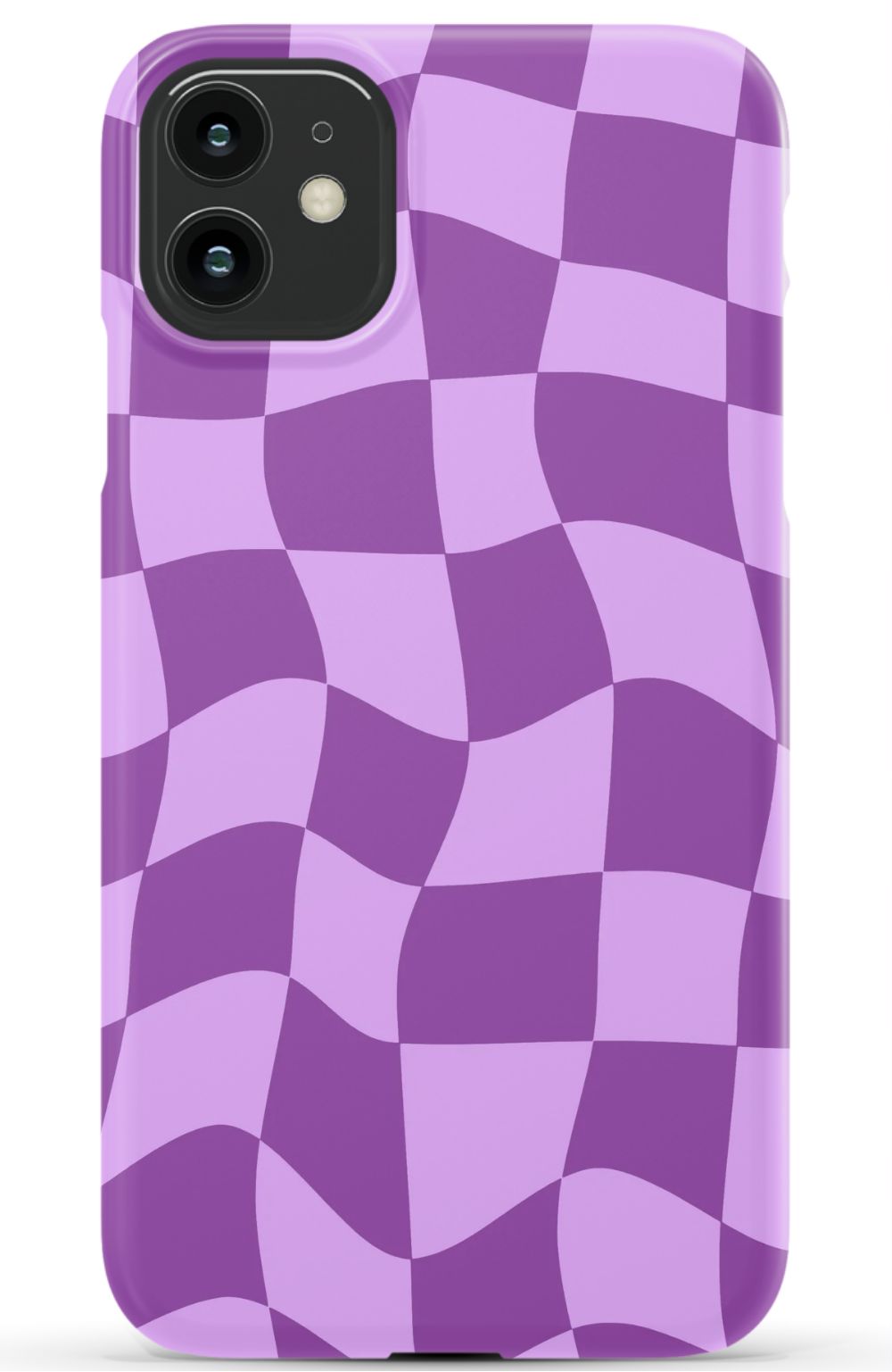 Purple Distorted Checkered Phone Case