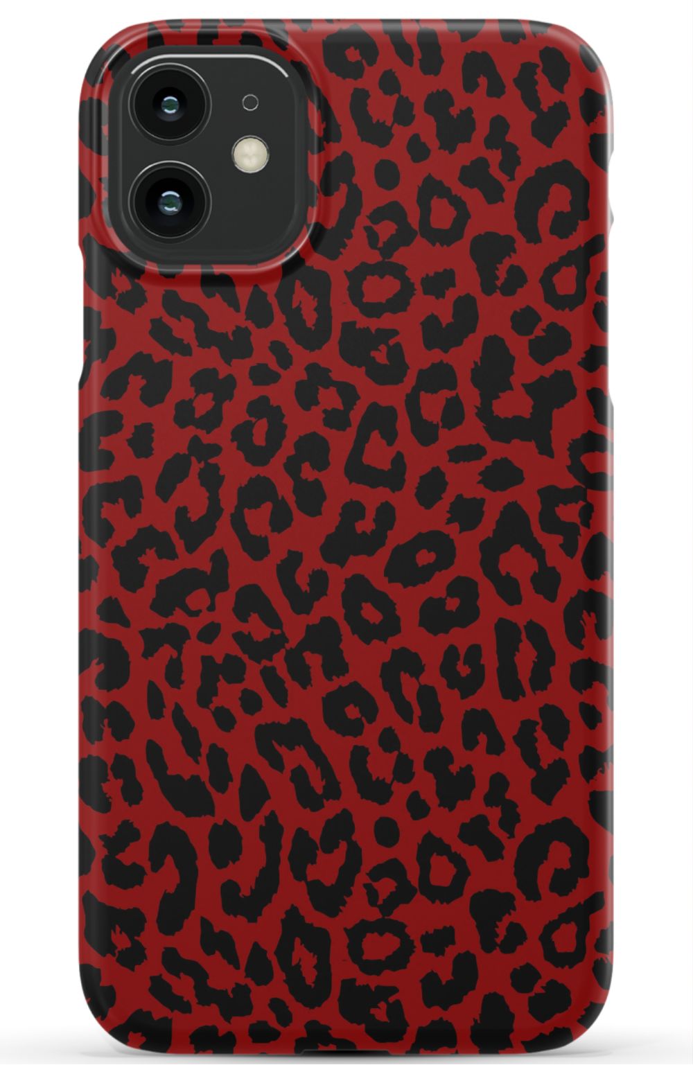 Red Leopard Print Phone Case