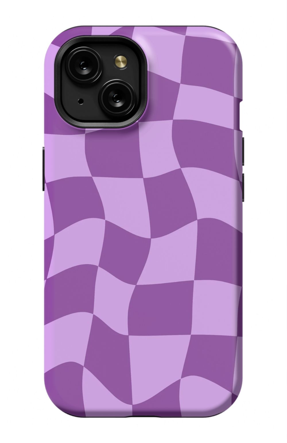 Purple Distorted Checkered Phone Case
