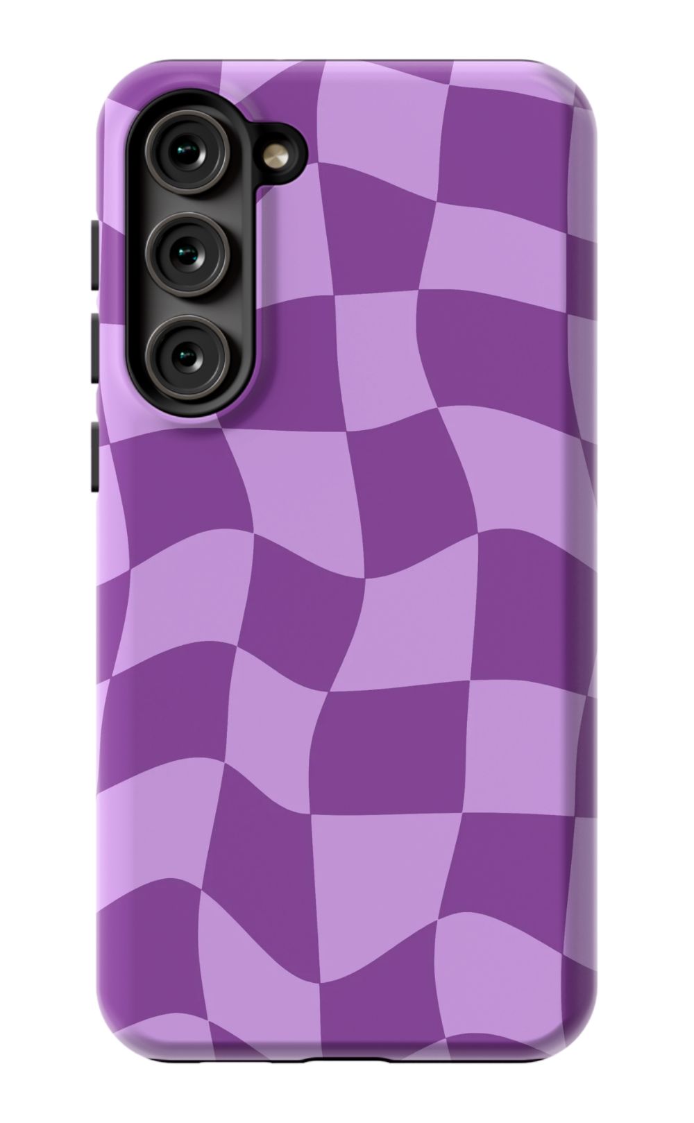 Purple Distorted Checkered Phone Case