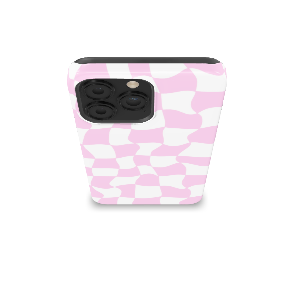 Light Pink Checkered Phone Case