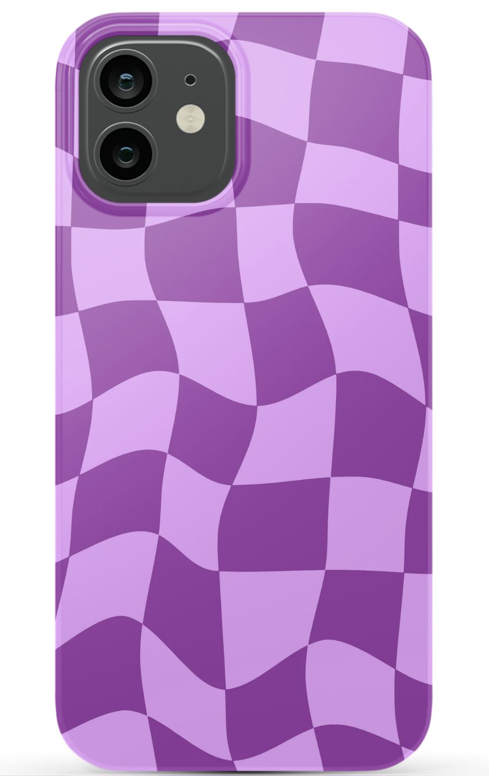 Purple Distorted Checkered Phone Case
