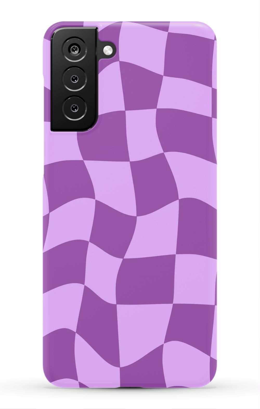 Purple Distorted Checkered Phone Case