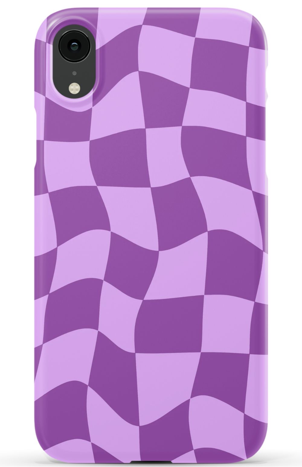 Purple Distorted Checkered Phone Case