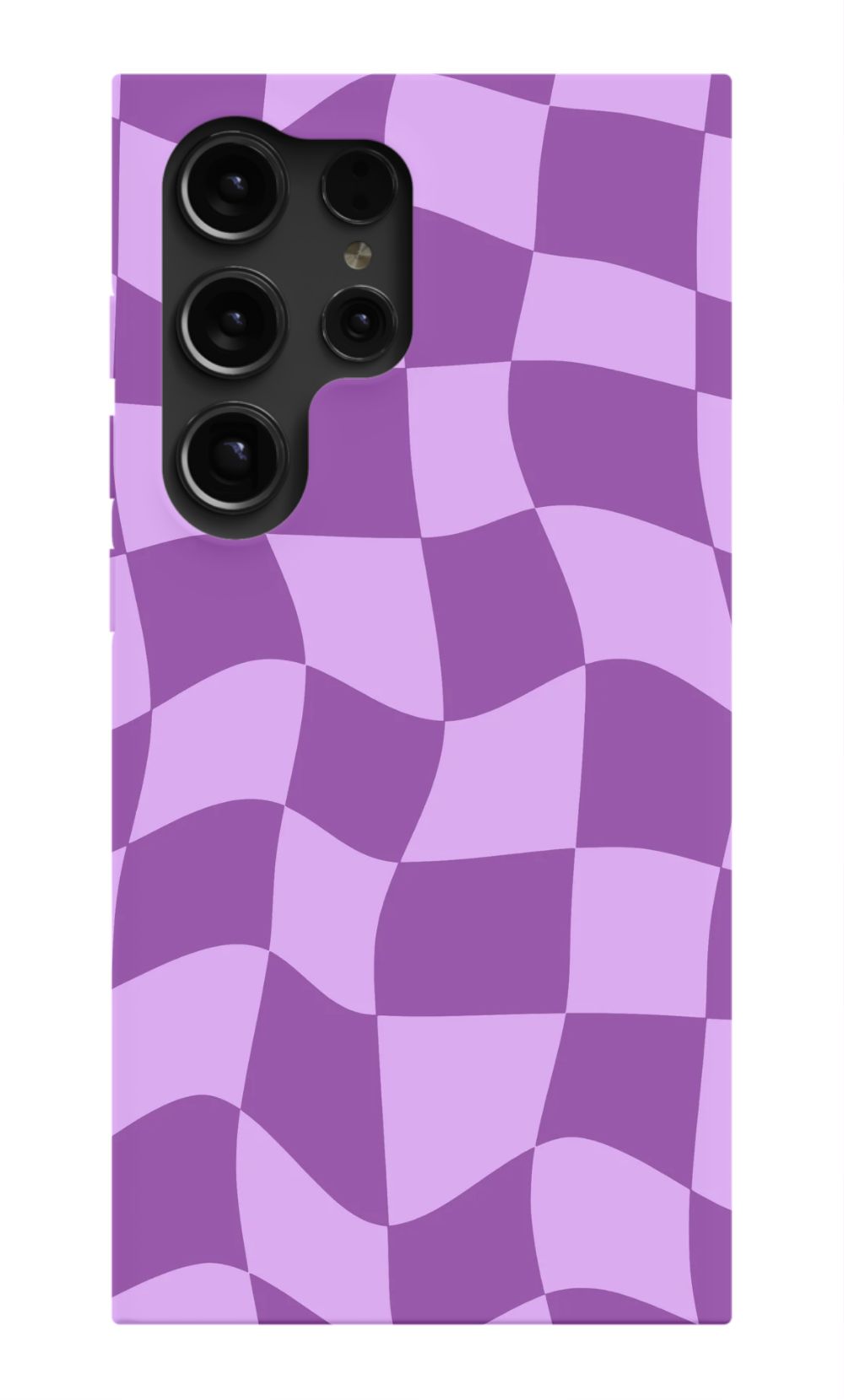 Purple Distorted Checkered Phone Case