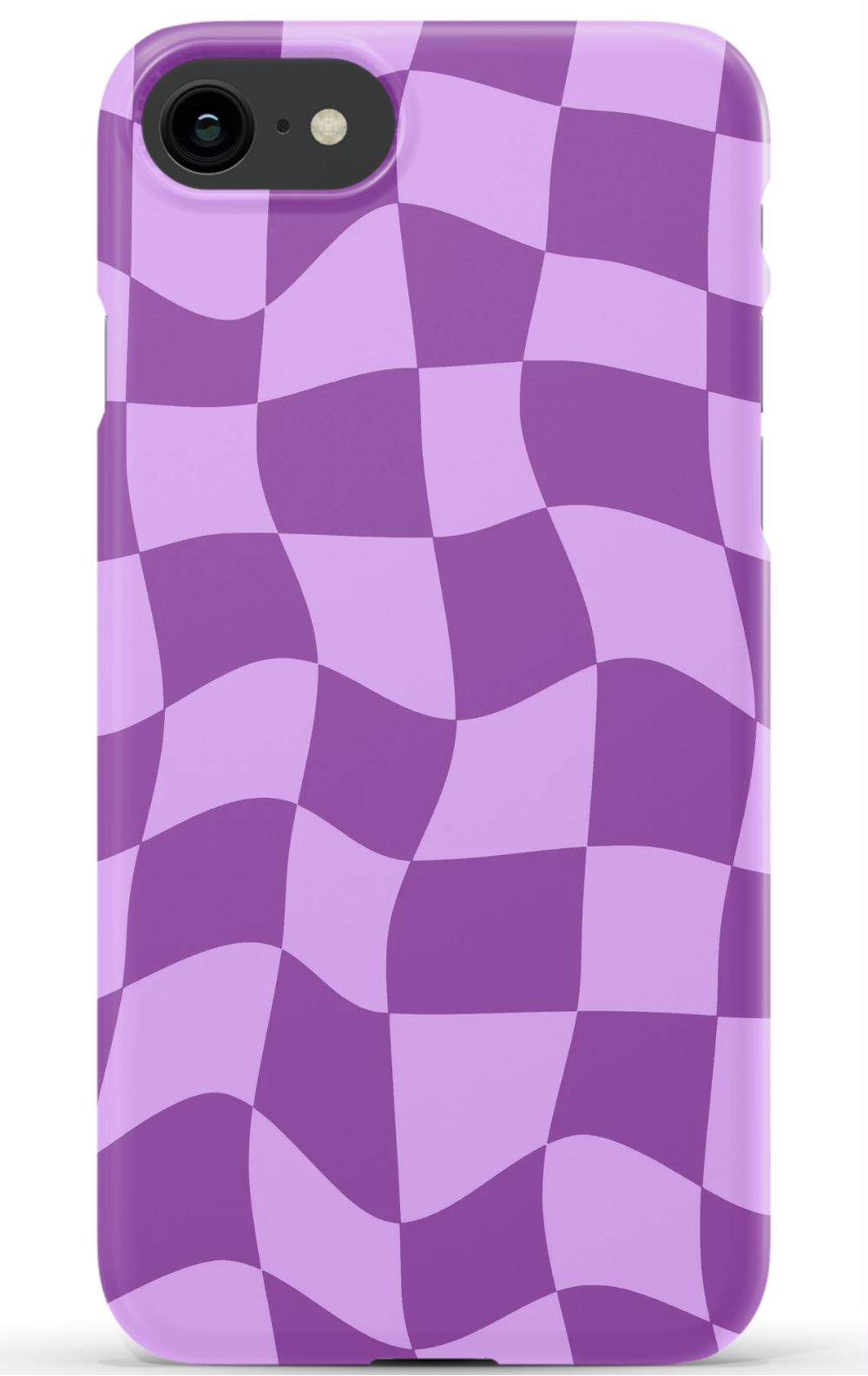 Purple Distorted Checkered Phone Case