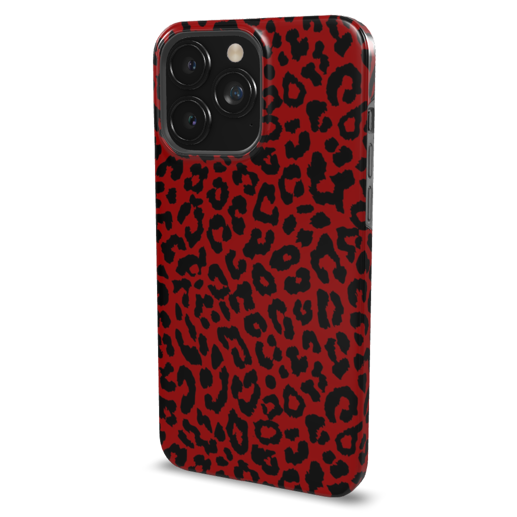 Red Leopard Print Phone Case