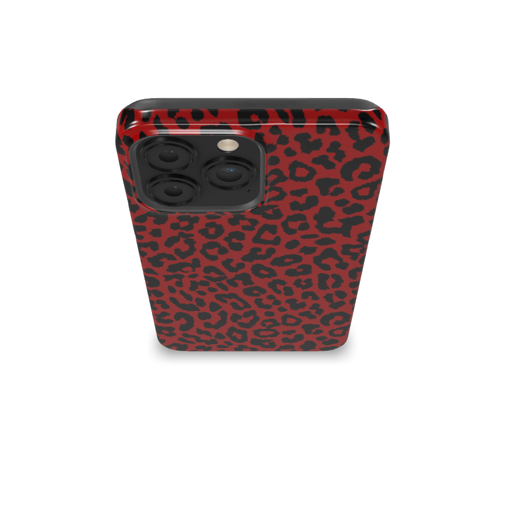 Red Leopard Print Phone Case