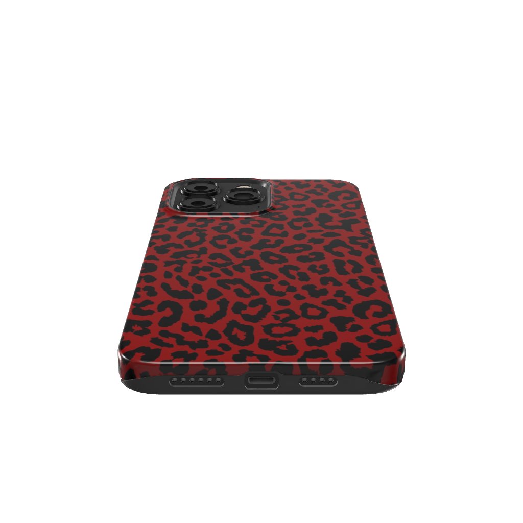 Red Leopard Print Phone Case