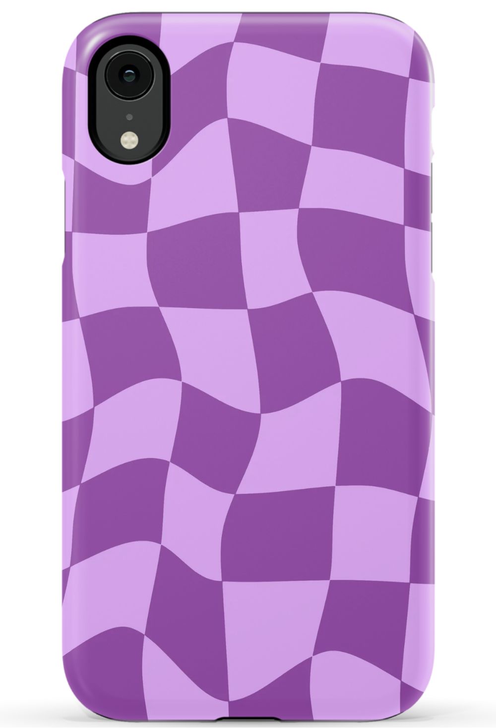 Purple Distorted Checkered Phone Case