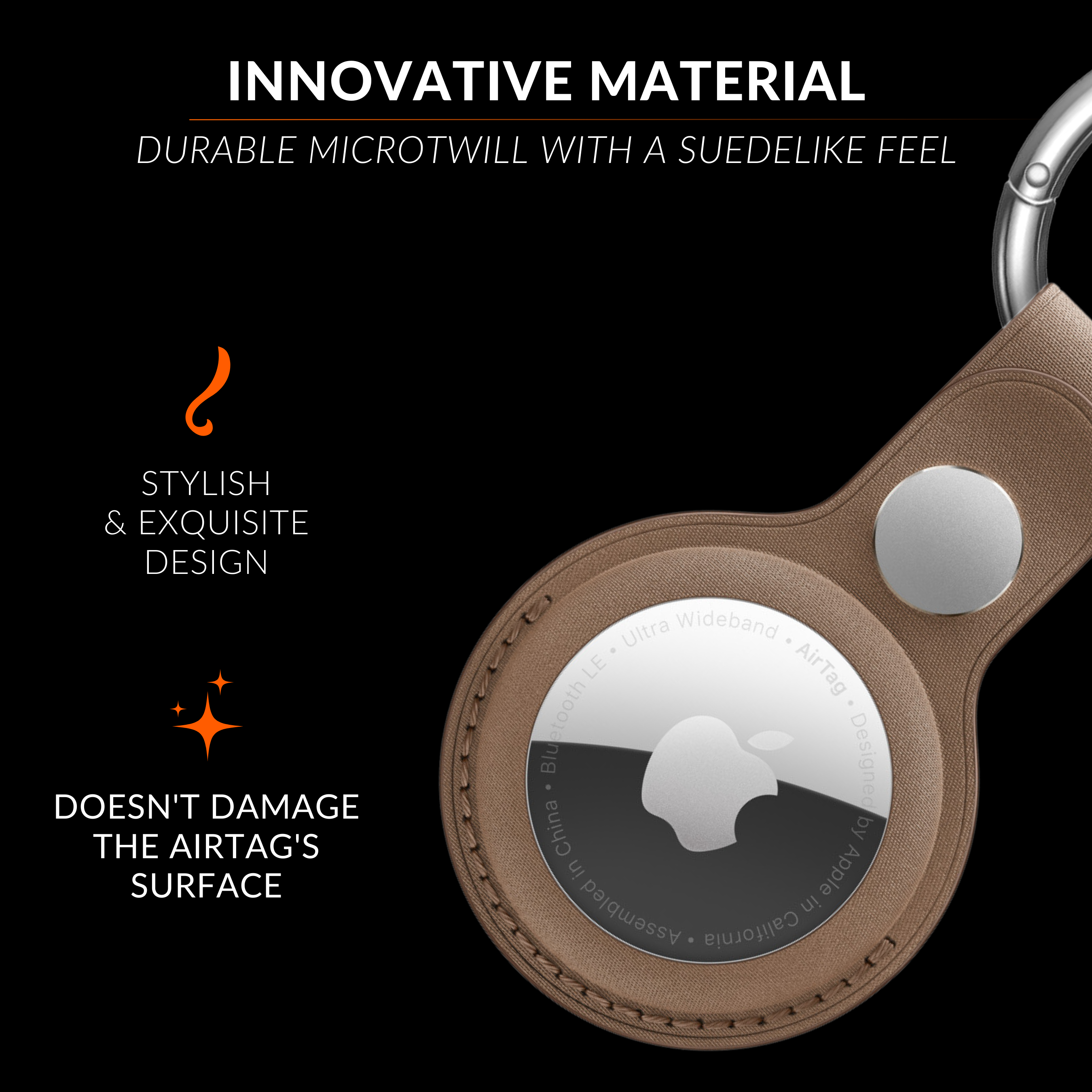 AirTag FineWoven Key Ring - B7Cases