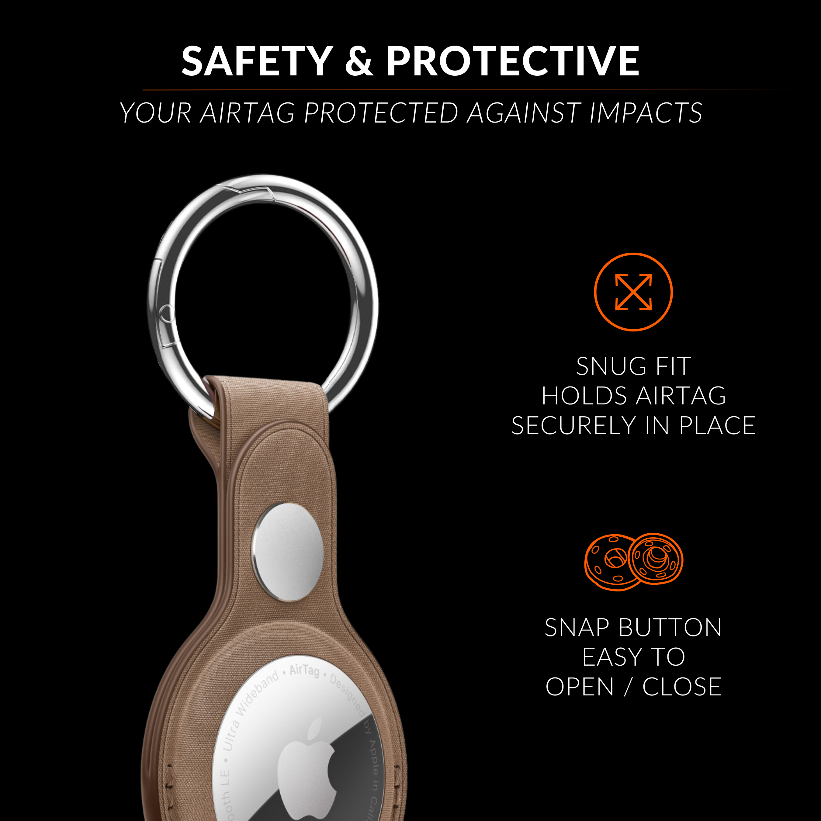 AirTag FineWoven Key Ring - B7Cases