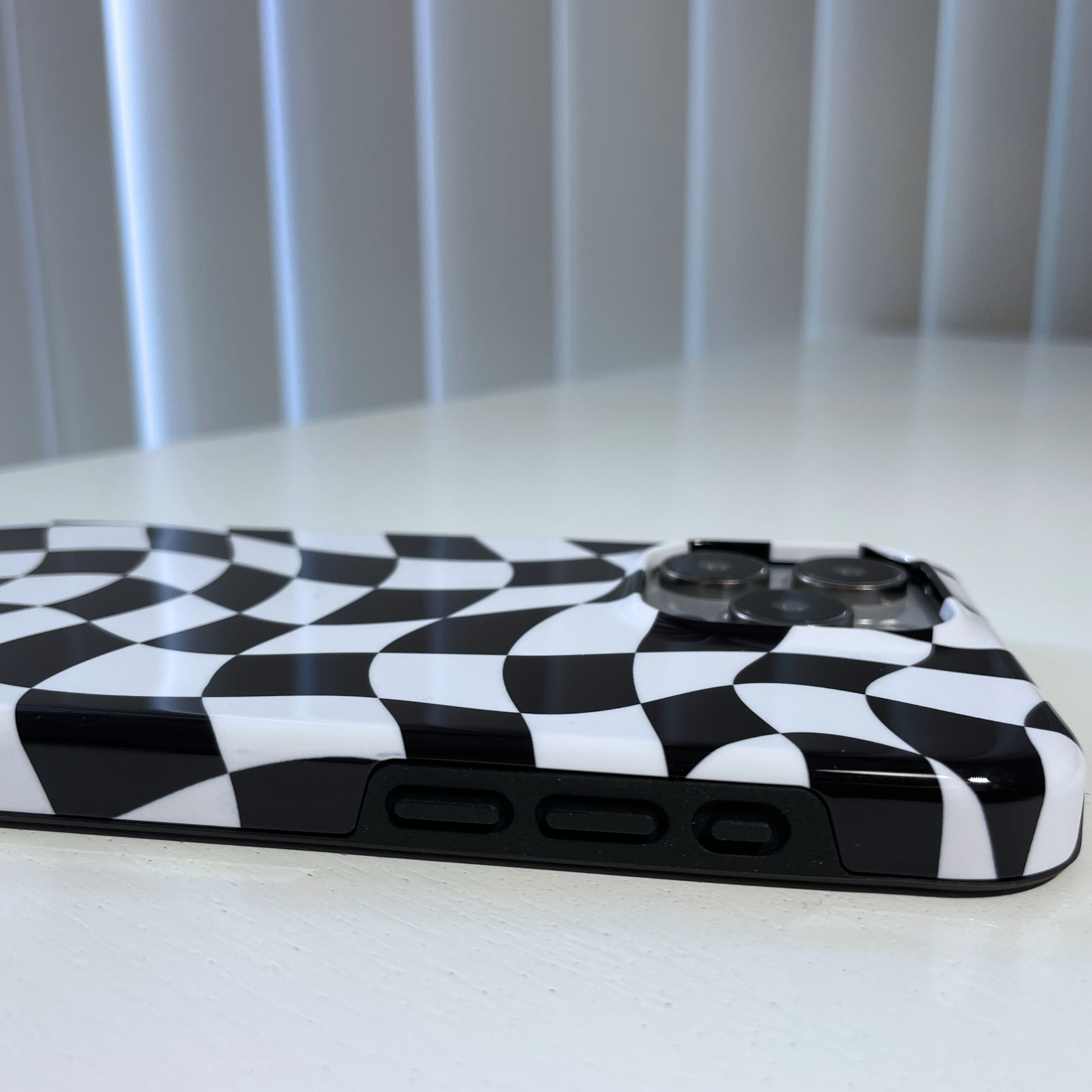Black White Checkered Phone Case, B7Cases, Phone, Phone Case, Tough Case, Snap Case, iPhone, Apple, iPhone Case, Cover, MagSafe, Samsung Galaxy, iPhone X, XS, XS max, XR, 11, 12, iPhone SE, 13, Mini, iPhone 14, Plus, iPhone 15, 15 plus, 15 pro, 15 pro max, Galaxy S10, S20, S21, S22, S23, Checkered Phone Case, Checker, Check, Checked, Chess, Square, Geometric, Mosaic, Grid, Warped, Swirl, Distorted, Retro, Vintage, Hippie, Hipster, Groovy, Spire, Tile, Spiral, Geometric Shape, Checkerboard, Plaid, Wavy