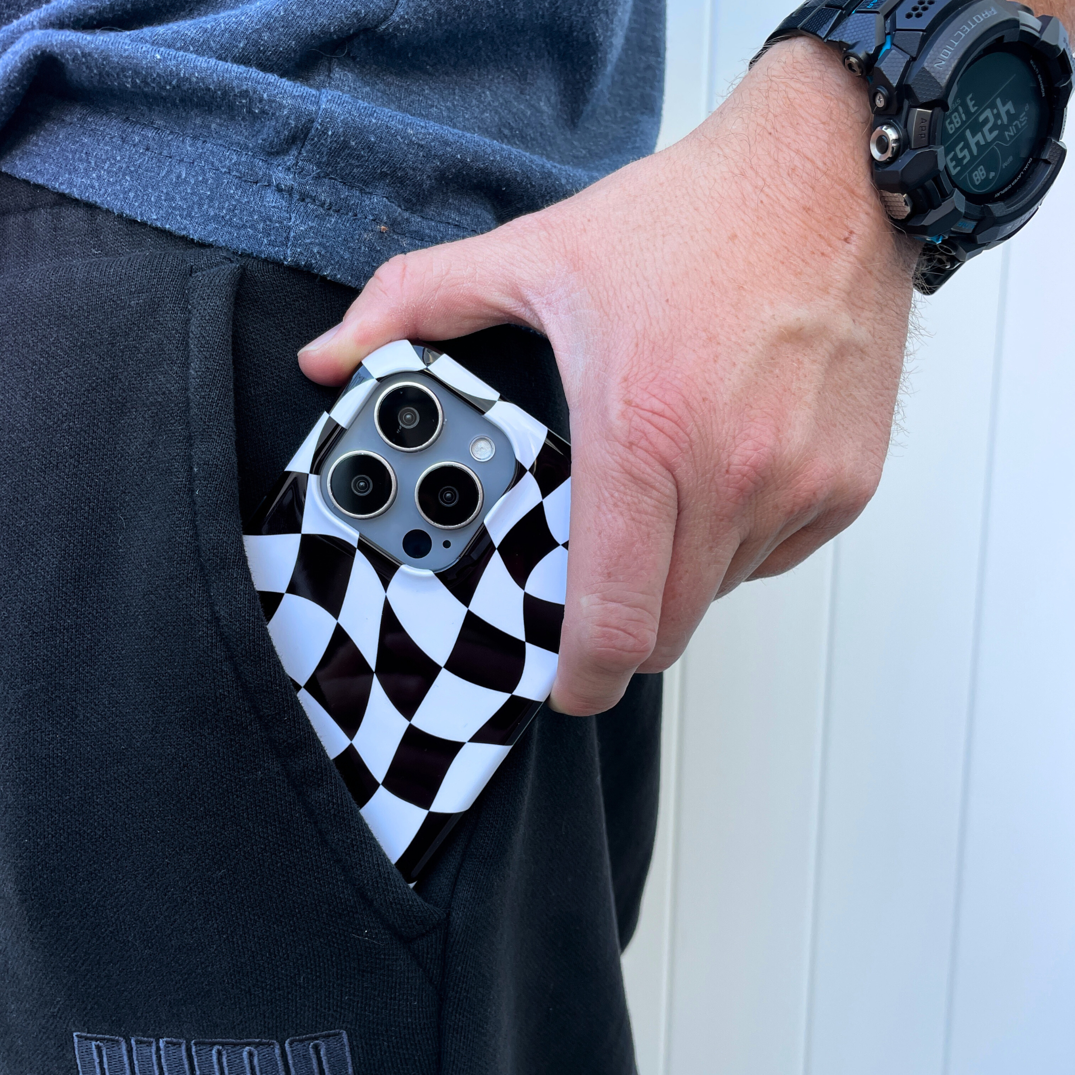 Black White Checkered Phone Case, B7Cases, Phone, Phone Case, Tough Case, Snap Case, iPhone, Apple, iPhone Case, Cover, MagSafe, Samsung Galaxy, iPhone X, XS, XS max, XR, 11, 12, iPhone SE, 13, Mini, iPhone 14, Plus, iPhone 15, 15 plus, 15 pro, 15 pro max, Galaxy S10, S20, S21, S22, S23, Checkered Phone Case, Checker, Check, Checked, Chess, Square, Geometric, Mosaic, Grid, Warped, Swirl, Distorted, Retro, Vintage, Hippie, Hipster, Groovy, Spire, Tile, Spiral, Geometric Shape, Checkerboard, Plaid, Wavy