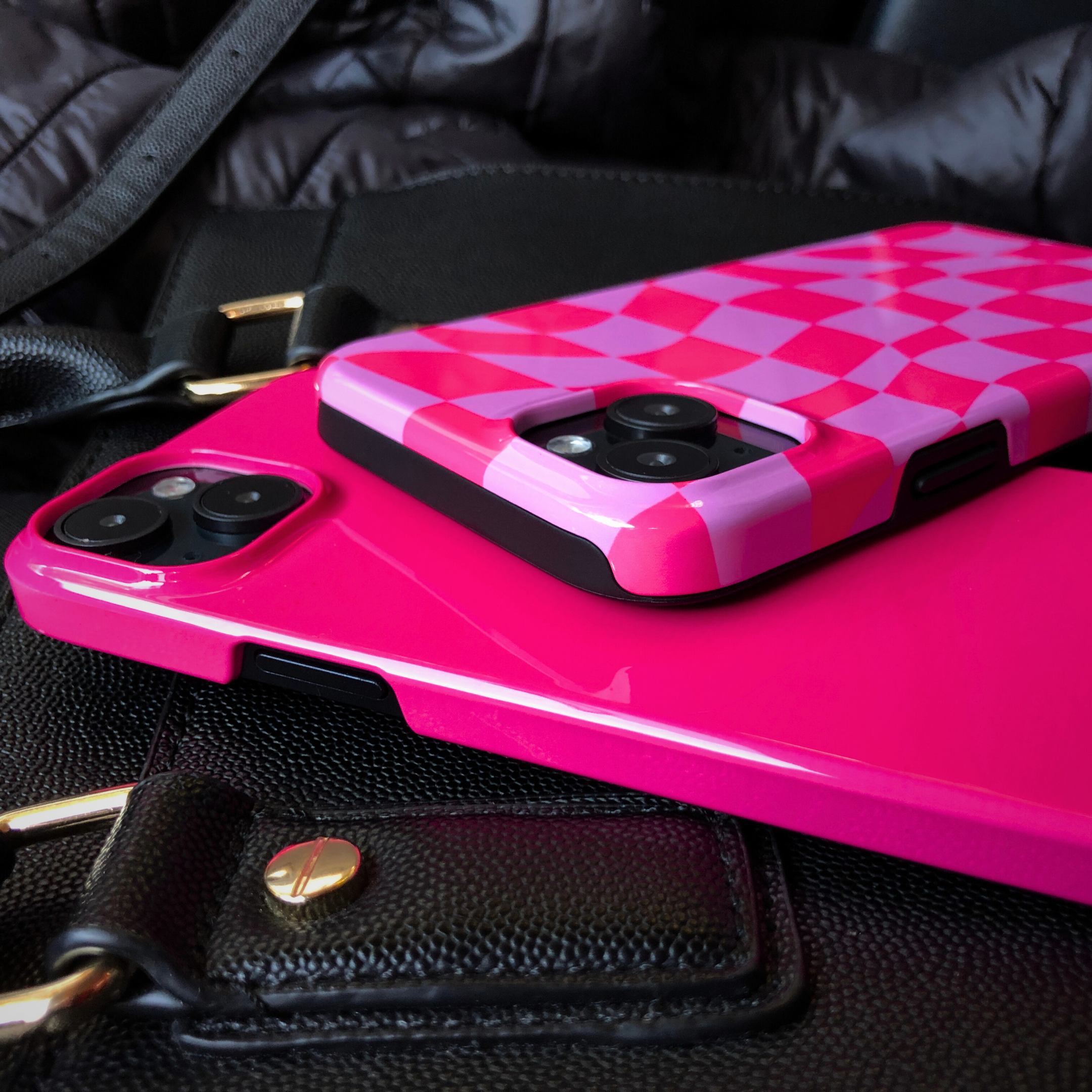 Pink Distorted Checkered Phone Case, B7Cases, Phone, Phone Case, Tough Case, Snap Case, iPhone, Apple, iPhone Case, Cover, MagSafe, Samsung Galaxy, iPhone X, XS, XS max, XR, 11, 12, iPhone SE, 13, Mini, iPhone 14, Plus, iPhone 15, 15 plus, 15 pro, 15 pro max, Galaxy S10, S20, S21, S22, S23, Checkered Phone Case, Checker, Check, Checked, Chess, Square, Geometric, Mosaic, Grid, Warped, Swirl, Distorted, Retro, Vintage, Hippie, Hipster, Groovy, Spire, Tile, Spiral, Geometric Shape, Checkerboard, Plaid, Wavy