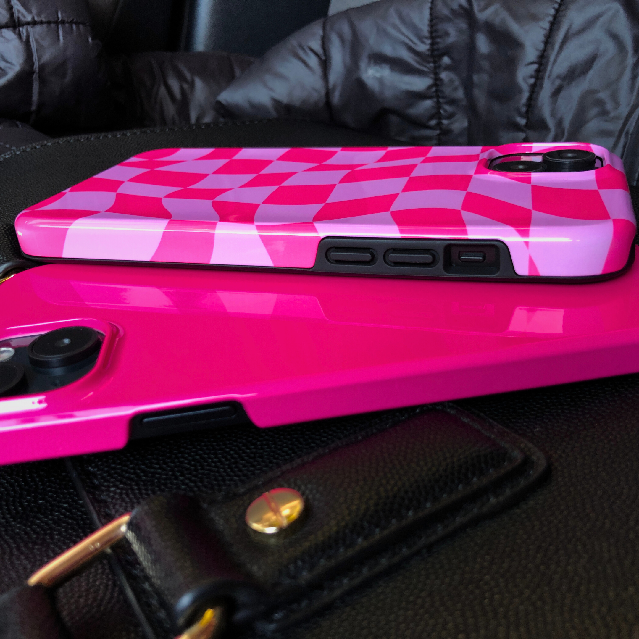 Pink Distorted Checkered Phone Case, B7Cases, Phone, Phone Case, Tough Case, Snap Case, iPhone, Apple, iPhone Case, Cover, MagSafe, Samsung Galaxy, iPhone X, XS, XS max, XR, 11, 12, iPhone SE, 13, Mini, iPhone 14, Plus, iPhone 15, 15 plus, 15 pro, 15 pro max, Galaxy S10, S20, S21, S22, S23, Checkered Phone Case, Checker, Check, Checked, Chess, Square, Geometric, Mosaic, Grid, Warped, Swirl, Distorted, Retro, Vintage, Hippie, Hipster, Groovy, Spire, Tile, Spiral, Geometric Shape, Checkerboard, Plaid, Wavy