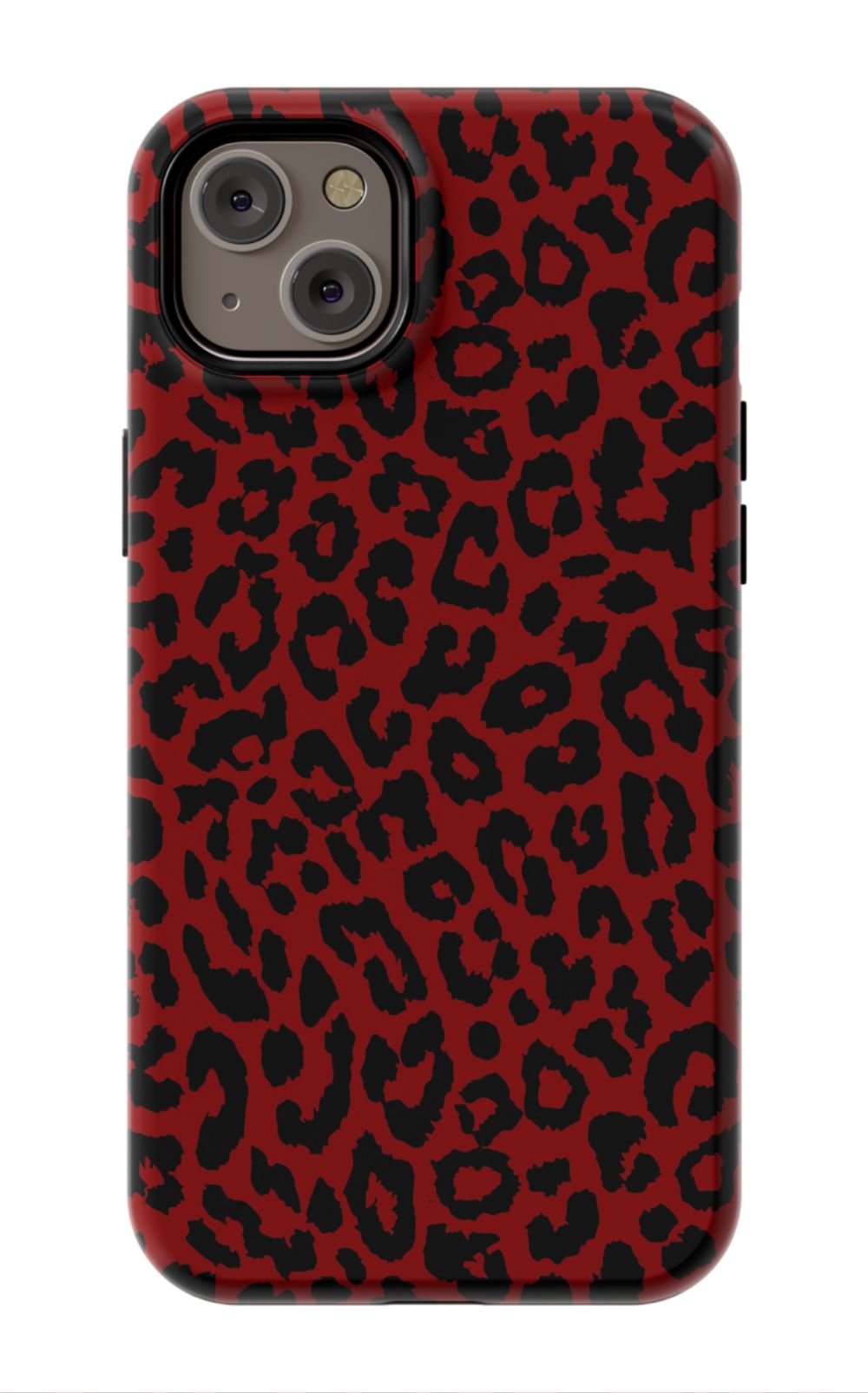 Red Leopard Print Phone Case