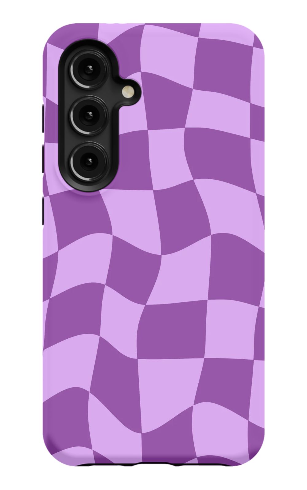 Purple Distorted Checkered Phone Case