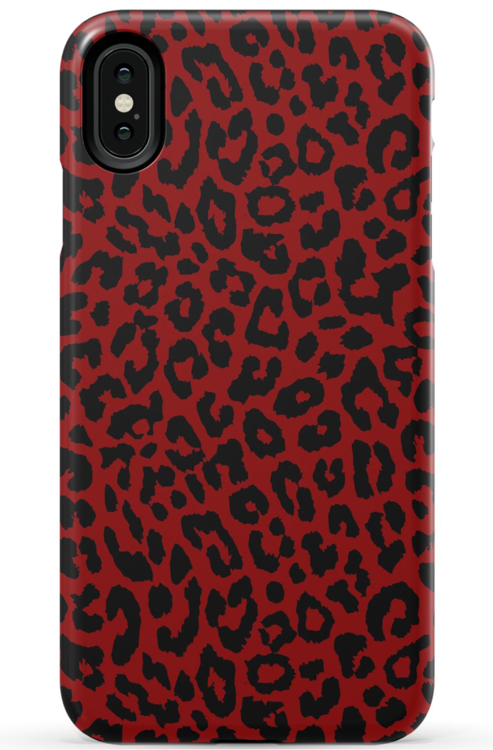 Red Leopard Print Phone Case