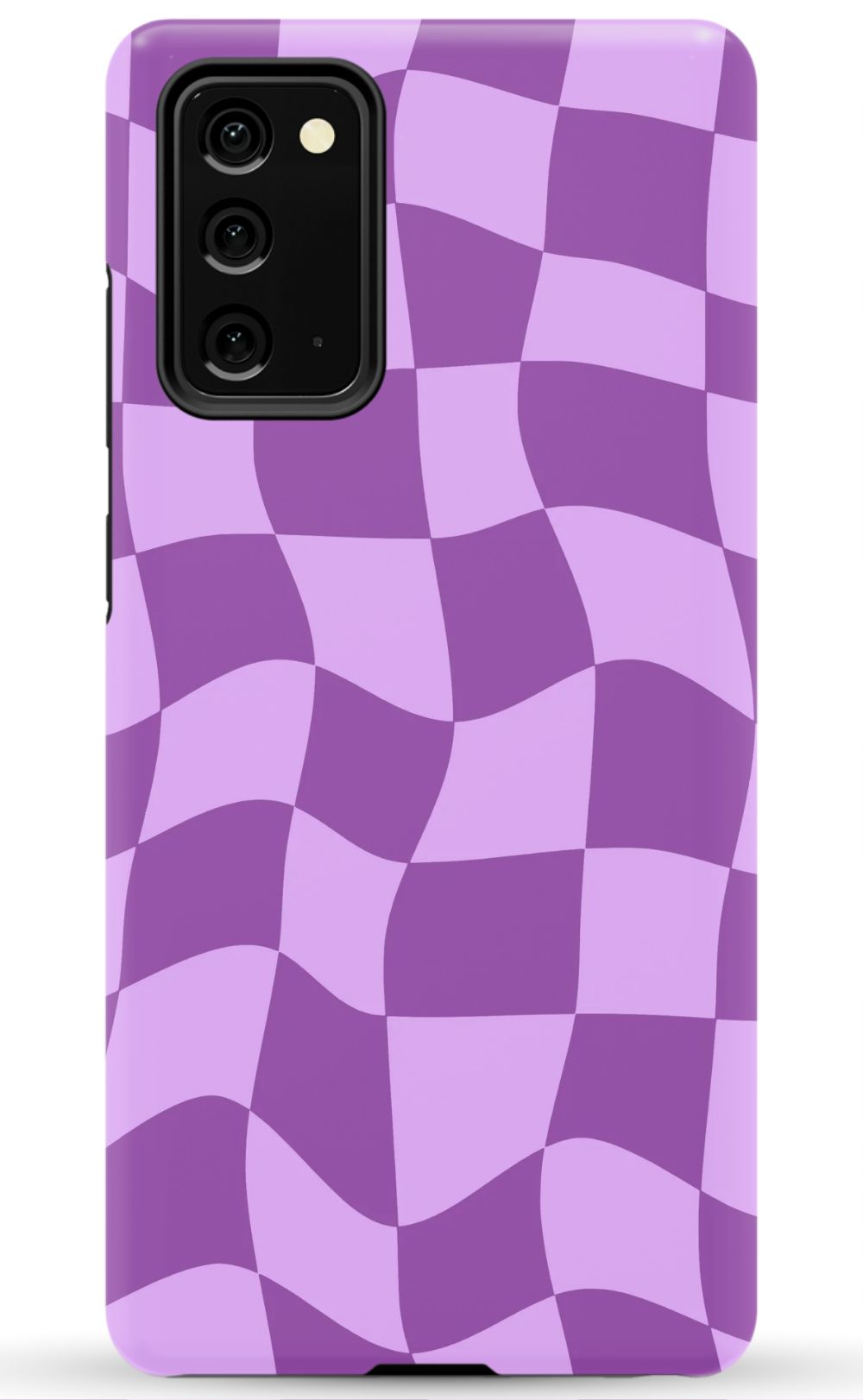Purple Distorted Checkered Phone Case