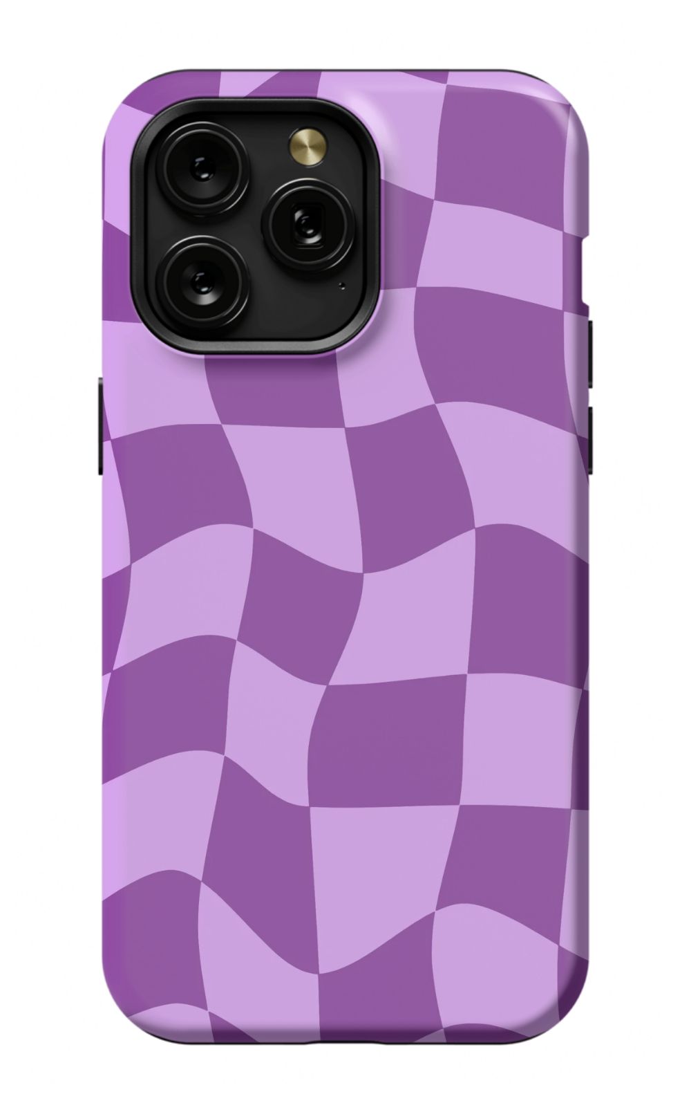 Purple Distorted Checkered Phone Case