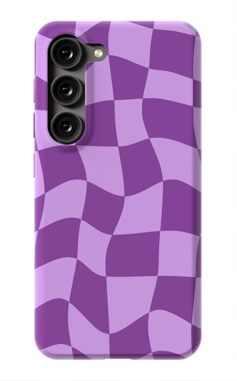 Purple Distorted Checkered Phone Case