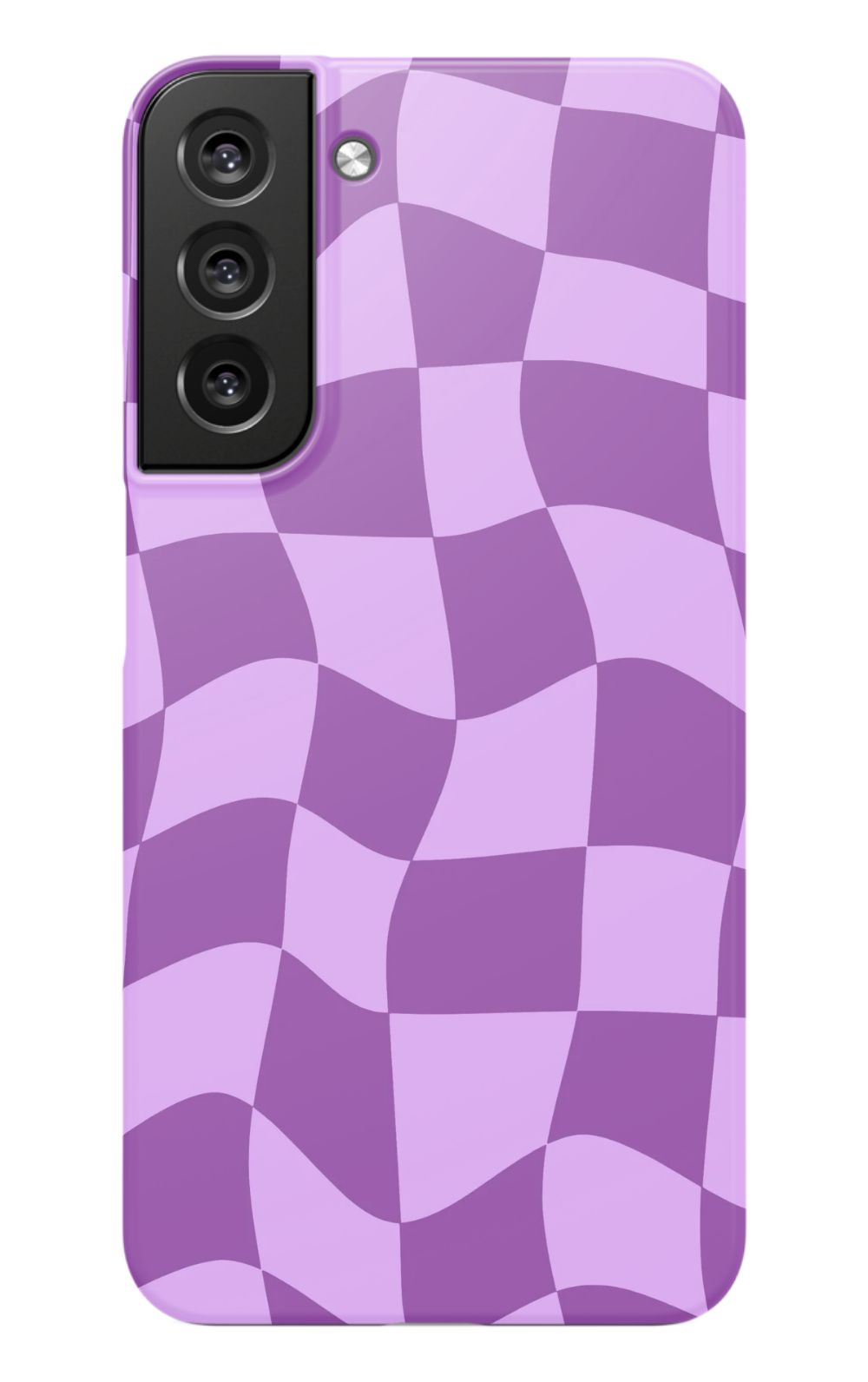 Purple Distorted Checkered Phone Case