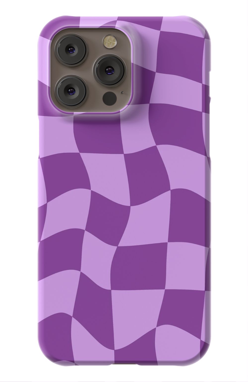 Purple Distorted Checkered Phone Case