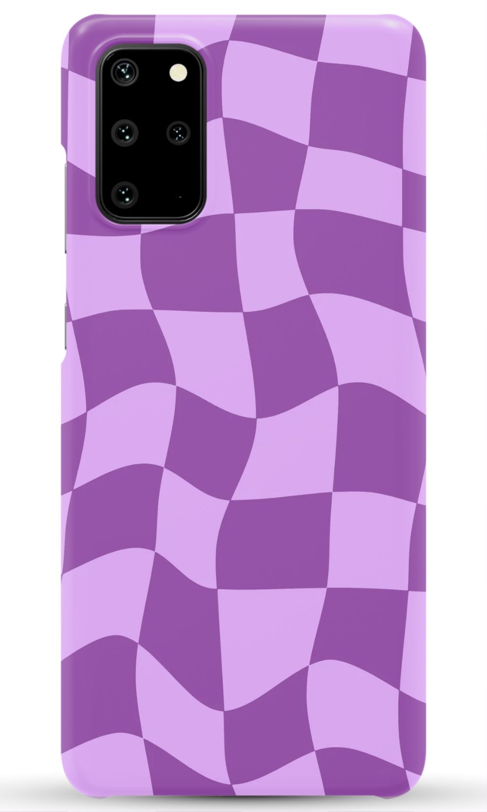 Purple Distorted Checkered Phone Case
