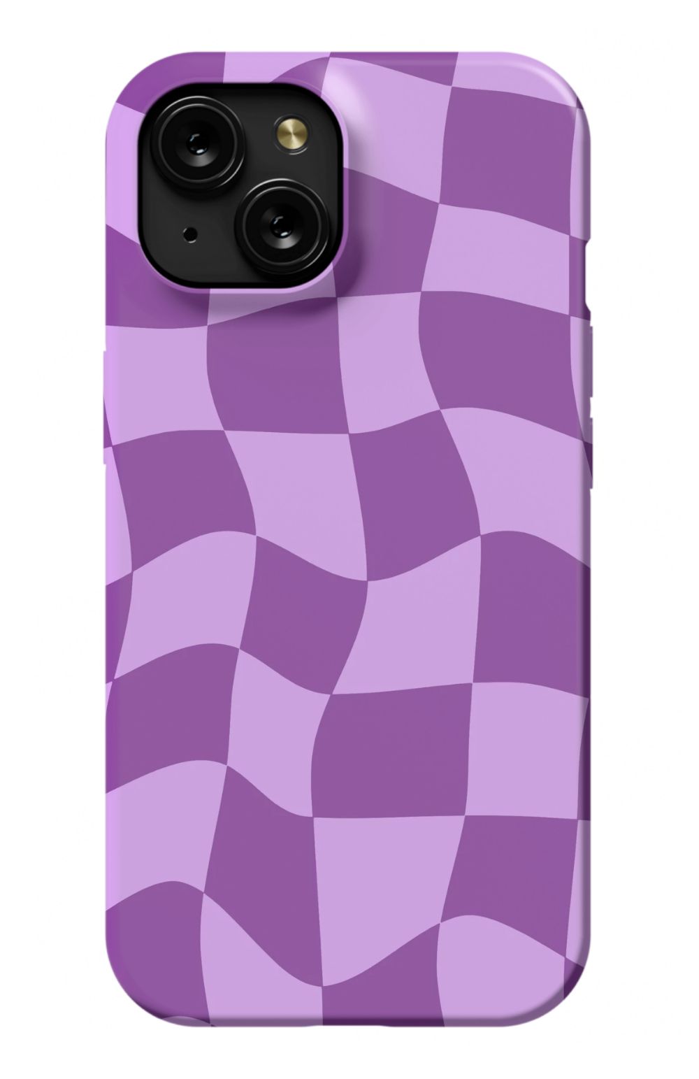Purple Distorted Checkered Phone Case